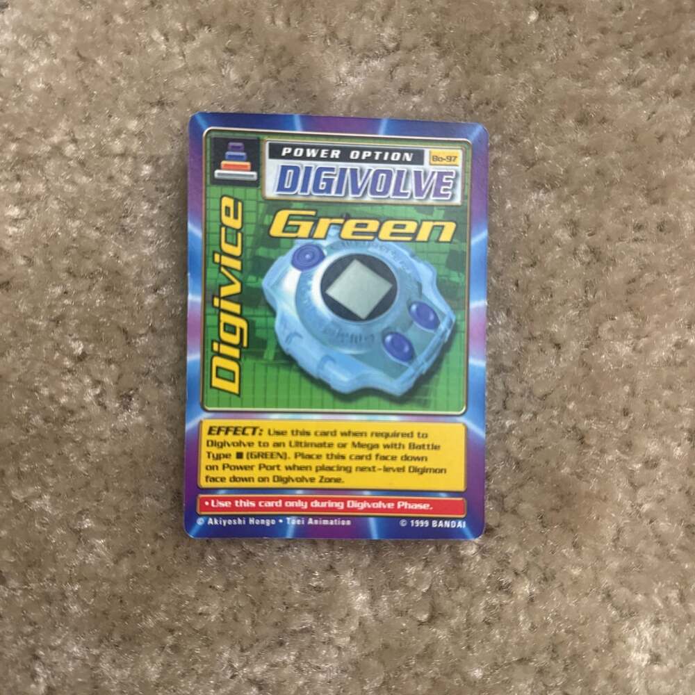 Digimon Green Digivice BO-97 Digi-Battle Series 2 Card 1999